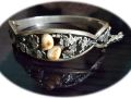 Trachtenschmuck-Armband-mit-Grandeln-Silber-825-Eichblattmotiv